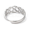 Non-Tarnish 304 Stainless Steel Hollow Sailor's Knot Adjustable Rings RJEW-D006-28P-3