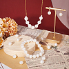 AHADERMAKER 2 Strands Natural White Shell Beads Strands SHEL-GA0001-19A-4