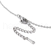 201 Stainless Steel Yoga Human Pendant Necklace with Cable Chains NJEW-Q317-09P-4