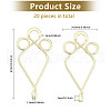 CHGCRAFT 20Pcs Alloy Pendants FIND-CA0009-53B-2