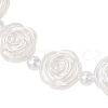 ABS Plastic Imitation Pearl & Alloy Magnetic Clasps Curtain Tiebacks HJEW-JM03410-02-4