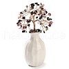 Mother's Day Natural Tourmaline Chips Money Tree Decorations DJEW-C016-01C-1