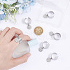 6Pcs 304 Stainless Steel Open Cuff Finger Rings RJEW-UN00009-2
