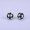 Printed Round Silicone Focal Beads SI-JX0056A-42-1