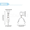 Unicraftale 304 Stainless Steel Ice Pick Pinch Bails STAS-UN0004-75P-3