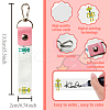 PU Leather & Cotton Name Marker Keychain AJEW-WH0514-018-2