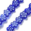 Handmade Millefiori Lampwork Beads Strands LAMP-F035-09D-1