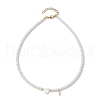 Brass Micro Pave Grade AAA Cubic Zirconia Letter Pendant Necklaces NJEW-JN04771-09-4