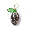 Natural Sea Shell Copper Wire Wrapped Pendants PALLOY-JF03610-04-3