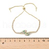 Aloy Rhinestone Slider Bracelets BJEW-H206-01G-3