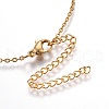304 Stainless Steel Brass Pendant Necklaces NJEW-O108-27G-3