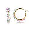 201 Stainless Steel Acrylic Hoop Earrings FS-WG443EA-07-1