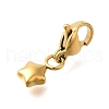Star 304 Stainless Steel Pendant Decorations STAS-R159-37G-2