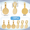 SOFPLATE 120Pcs Alloy Glue On Flat Pad Pendant Bails FIND-SP0001-88G-2