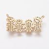 Brass Micro Pave Cubic Zirconia Pendants ZIRC-G104-06G-2