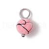 Drawbench & Baking Painted Glass Pendants PALLOY-JF03540-01-3