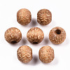 Painted Natural Wood Beads WOOD-T021-53A-09-1