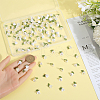 SUNNYCLUE 20 Sets White Lily Flower Charms & Flora Leaves Beads FIND-SC0010-77-3