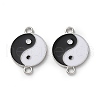 Alloy Black & White Enamel Yin-yang Connector Charms PALLOY-V009-10P-1