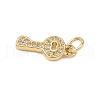 Brass Micro Pave Cubic Zirconia Pendants ZIRC-I356-39G-2