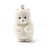 Flocky Opaque Resin Pendants FIND-U030-08P-1