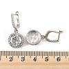 925 Sterling Silver Micro Pave Cubic Zirconia Dangle Hoop Earrings EJEW-F371-01B-01-4