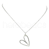 304 Stainless Steel Pendant Necklace for Women NJEW-JN04387-02-1