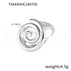 Vortex 304 Stainless Steel Adjustable Cuff Open Rings FS-WG9AF07-01-1