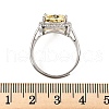 Adjustable 925 Sterling Silver Micro Pave Cubic Zirconia Cuff Rings for Women RJEW-F183-01C-02-5