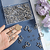 SOFPLATE 40Pcs 2 Styles Zinc Alloy Swivel Lobster Clasps FIND-SP0002-56A-3
