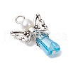 Glass & Alloy Pendants PALLOY-JF03050-4