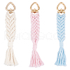 CHGCRAFT 3 Strands 3 Colors Golden Tone Alloy Heart Keychain Clasps AJEW-CA0002-11-1