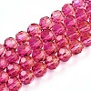 Baking Paint Transparent Glass Beads Strands X-DGLA-A035-T8mm-A03-1