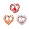 3Pcs 3 Colors Glass Pendants PALLOY-MZ00538-1