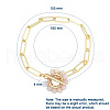 Brass Paperclip Chain Bracelets BJEW-JB05180-5