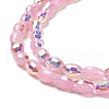 Baking Painted Glass Beads Strands DGLA-D001-02D-3