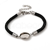 Milan Cord & 304 Stainless Steel Bracelets Making MAK-H004-02F-P01-1