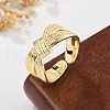 Brass Cuff Rings for Women RJEW-B119-03G-3