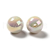 UV Plating Opaque Rainbow Iridescent Acrylic Beads MACR-D063-01A-05-3