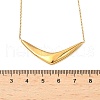 304 Stainless Steel V Shaped Pendant Necklaces for Women NJEW-Z086-01G-3