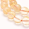 Natural Citrine Beads Strands G-O166-10-10mm-3