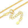 925 Sterling Silver Necklaces NJEW-C052-09G-2