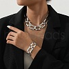 Fashionable Hip Hop Alloy Cuban Link Chain Bracelets & Necklaces Sets FS-WGBA45B-01-2