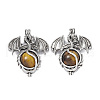 Natural Tiger Eye Pendants G-P491-02AS-04-2