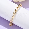 304 Stainless Steel Bowknot Link Anklets for Women AJEW-U025-02G-2