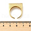 Brass Micro Pave Cubic Zirconia Adjustable Open Cuff Rings for Women RJEW-K292-10G-5
