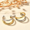 304 Stainless Steel Two Tone Stud Earrings EJEW-F355-05GP-02-4