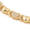 Golden Brass Micro Pave Cubic Zirconia Link Bracelets BJEW-P314-A09-G-3
