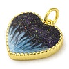 Brass Enamel Pendants KK-S401-17G-C-2