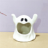 Halloween Theme Porcelain Candle Holder CAND-PW0007-005A-01-1